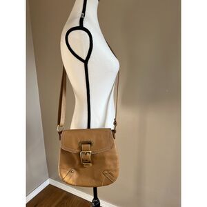 St. John's Bay 100% cowhide tan colored crossbody